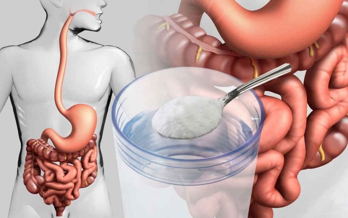 clean the intestines with salt water
